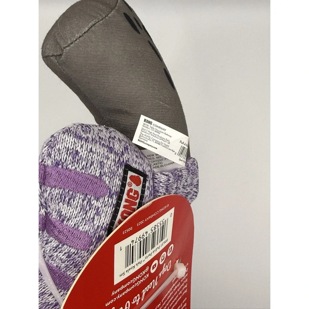 KONG Pull-a-Partz Pals Koala Small Dog Toy Squeaker Crinkle Fabric